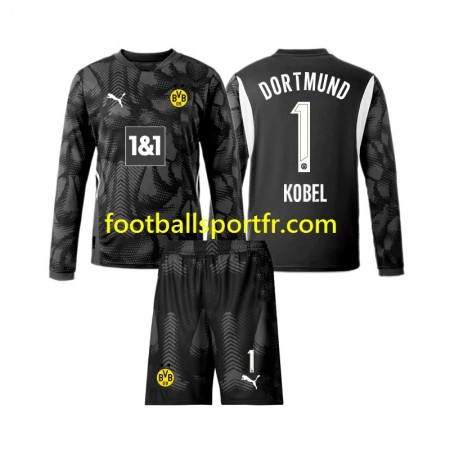 Tenue Borussia Dortmund Gregor Kobel 1 Gardien Enfant Quatrième 2024-2025 Maillot de Foot ML